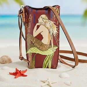 Loewe x Paula's Ibiza Mermaid Leather Pocket Gate Bag Crossbody Double-Sided